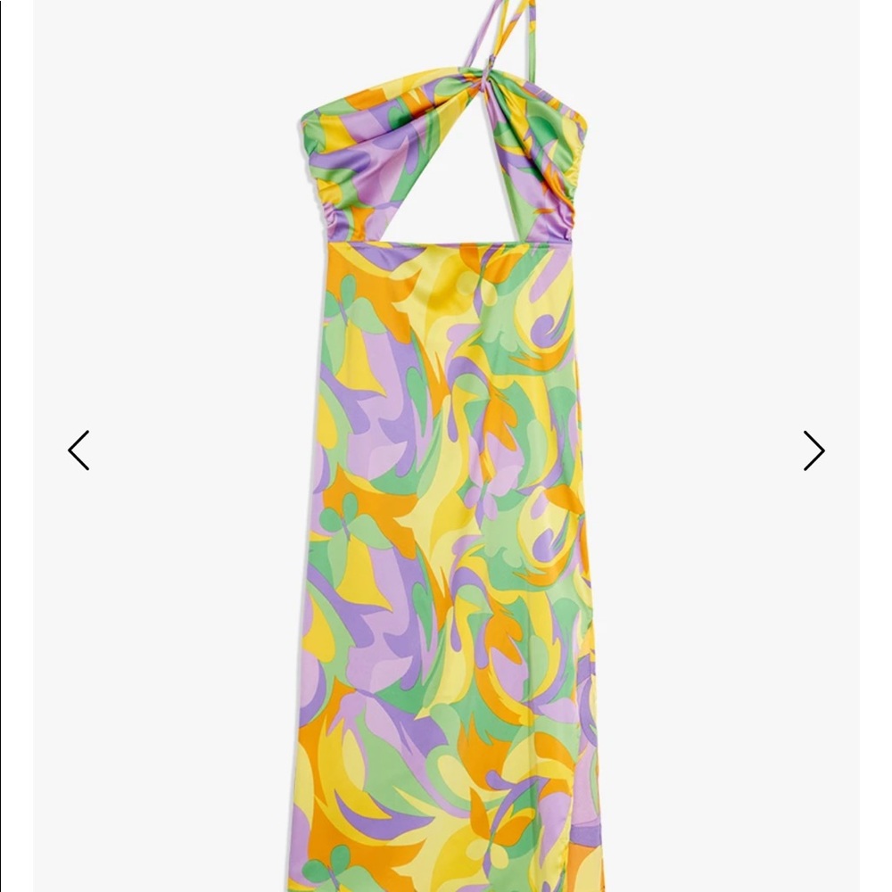NWT Danielle Bernstein TIE HALTER SAVED BY THE BELL DRESS SIZE LARGE